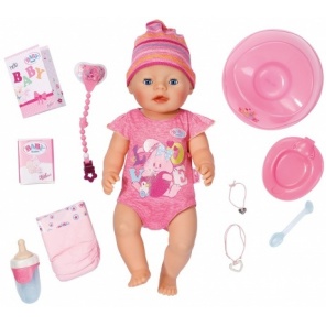 Пупс Zapf Creation Baby born в полосатой шапочке - 43 см