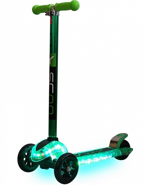 Самокат Y-Scoo Maxi Laser Show - Green metallic - доставка по Москве и ...