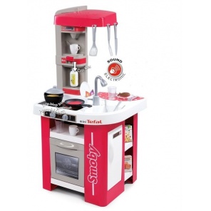 Детская кухня Smoby Tefal Studio серо-розовая