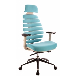 Ортопедическое кресло Everprof Ergo Grey ткань (бирюзовое)