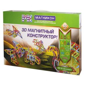 Конструктор Магникон Динозавры - 65 деталей (MK-65)