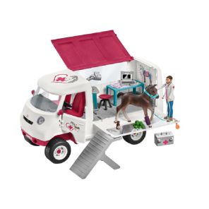Schleich Пикап ветеринарной службы с лошадью